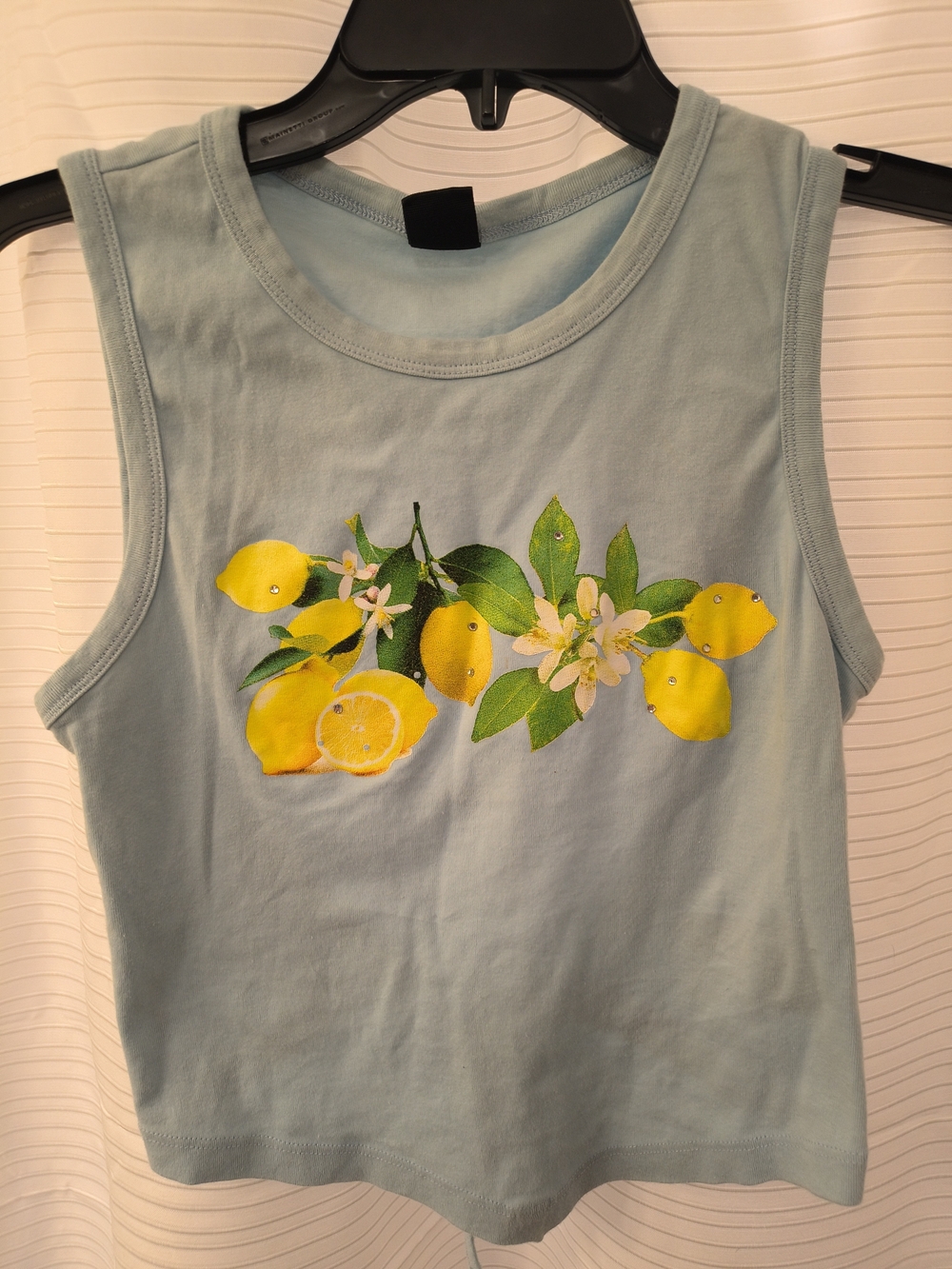 Urban Outfitters Light Blue Lemon Graphic Tank